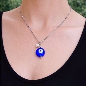 Elegant Blue Evil Eye Necklace